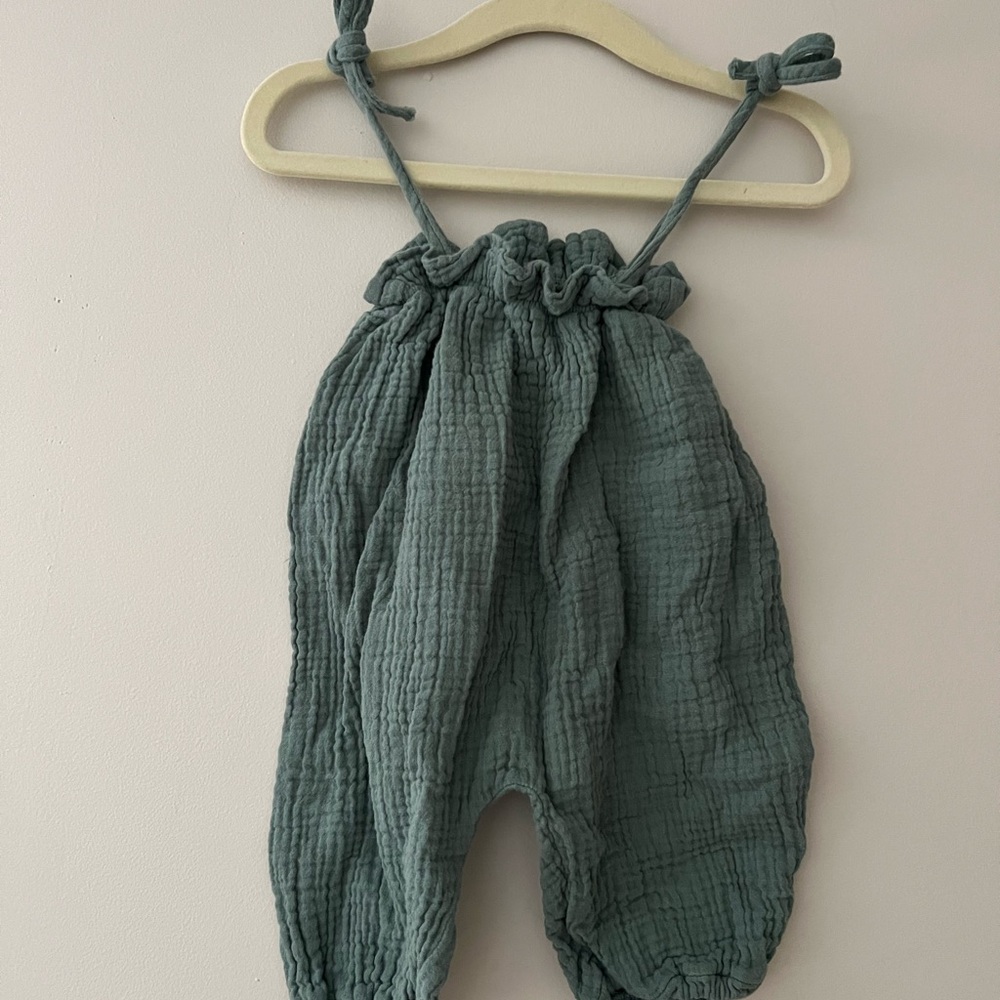 Rylee + Cru Sage Green Baby Romper